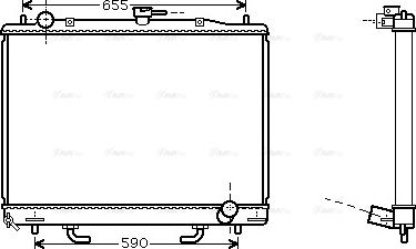 AVA MT 2163 - Radiator, engine cooling car-mod.net