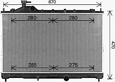 AVA MT2293 - Radiator, engine cooling car-mod.net