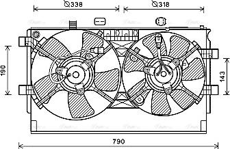 AVA MT7529 - Fan, radiator car-mod.net