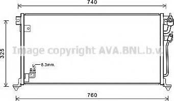 AVA MTA5220 - Condenser, air conditioning car-mod.net