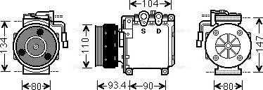 AVA MTAK212 - Compressor, air conditioning car-mod.net