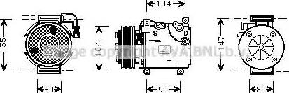 AVA MT K037 - Compressor, air conditioning car-mod.net
