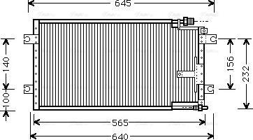 AVA MZ5109 - Condenser, air conditioning car-mod.net