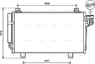 AVA MZ5260D - Condenser, air conditioning car-mod.net