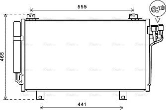 AVA MZ5261D - Condenser, air conditioning car-mod.net