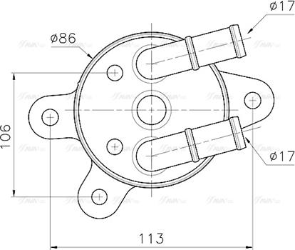 AVA MZ3301 - Oil Cooler, automatic transmission car-mod.net