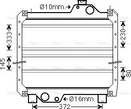 AVA NH2030 - Radiator, engine cooling car-mod.net
