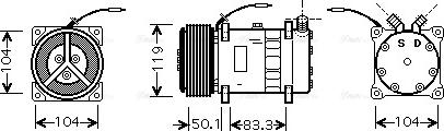 AVA NHAK001 - Compressor, air conditioning car-mod.net