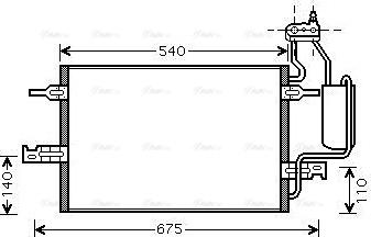 AVA OL5349D - Condenser, air conditioning car-mod.net
