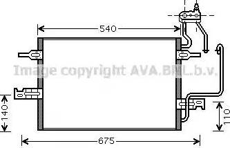 AVA OL 5349 - Condenser, air conditioning car-mod.net