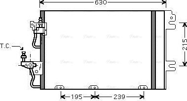 AVA OL5366D - Condenser, air conditioning car-mod.net
