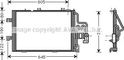 AVA OL5307 - Condenser, air conditioning car-mod.net