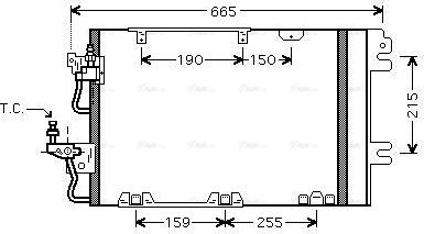 AVA OL5384D - Condenser, air conditioning car-mod.net