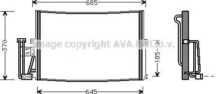 AVA OL 5241 - Condenser, air conditioning car-mod.net