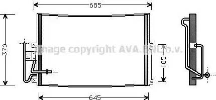 AVA OL5274 - Condenser, air conditioning car-mod.net