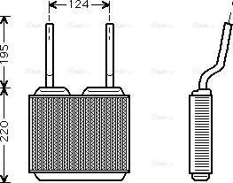 AVA OL6132 - Heat Exchanger, interior heating car-mod.net