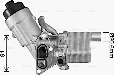 AVA OL3702H - Oil Cooler, engine oil car-mod.net