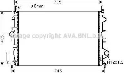 AVA OL 2462 - Radiator, engine cooling car-mod.net