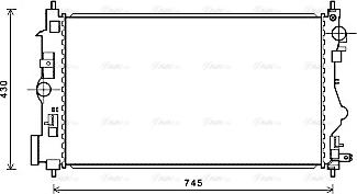 AVA OL2599 - Radiator, engine cooling car-mod.net