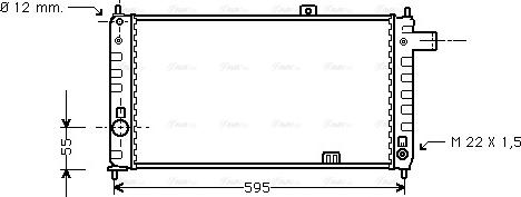 AVA OL 2050 - Radiator, engine cooling car-mod.net