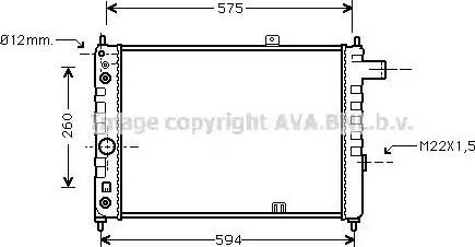 AVA OL 2051 - Radiator, engine cooling car-mod.net
