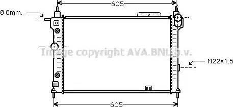 AVA OL2029 - Radiator, engine cooling car-mod.net