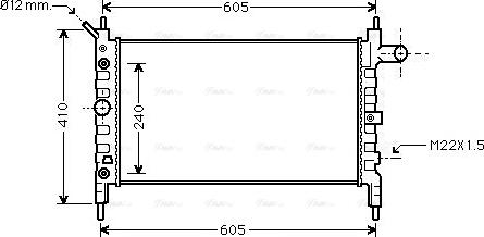 AVA OL2026 - Radiator, engine cooling car-mod.net