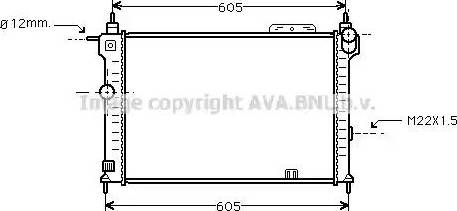 AVA OL2191 - Radiator, engine cooling car-mod.net