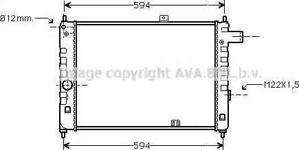 AVA OL 2156 - Radiator, engine cooling car-mod.net