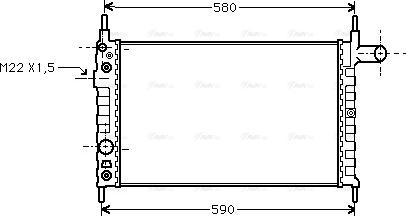 AVA OL 2163 - Radiator, engine cooling car-mod.net