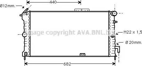 AVA OL2186 - Radiator, engine cooling car-mod.net