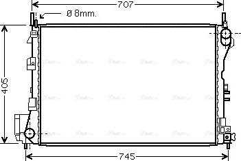 AVA OL 2340 - Radiator, engine cooling car-mod.net