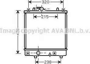 AVA OL 2382 - Radiator, engine cooling car-mod.net