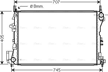 AVA OL 2339 - Radiator, engine cooling car-mod.net