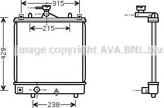 AVA OL 2330 - Radiator, engine cooling car-mod.net
