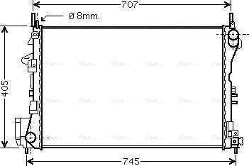 AVA OL 2338 - Radiator, engine cooling car-mod.net