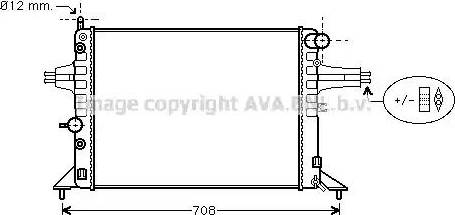 AVA OL 2256 - Radiator, engine cooling car-mod.net