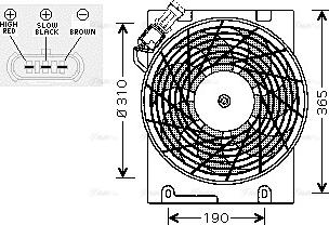AVA OL 7508 - Fan, radiator car-mod.net