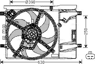 AVA OL 7539 - Fan, radiator car-mod.net