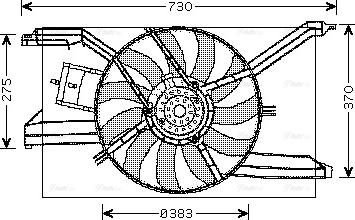 AVA OL 7532 - Fan, radiator car-mod.net