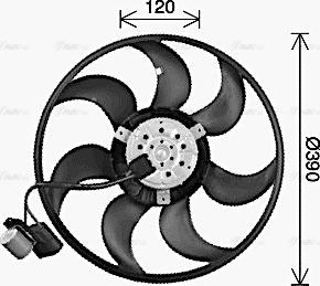 AVA OL7736 - Fan, radiator car-mod.net