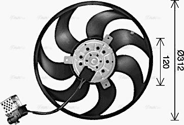 AVA OL7727 - Fan, radiator car-mod.net