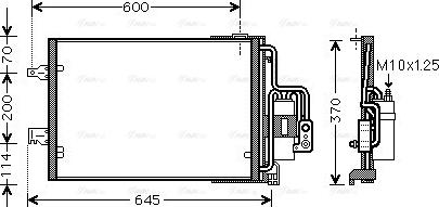 AVA OLA5385D - Condenser, air conditioning car-mod.net