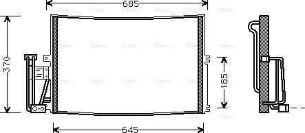 AVA OLA5241 - Condenser, air conditioning car-mod.net