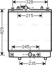 AVA OLA2542 - Radiator, engine cooling car-mod.net