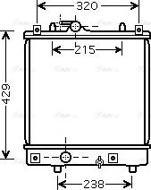 AVA OLA2382 - Radiator, engine cooling car-mod.net