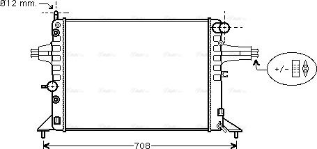 AVA OLA2256 - Radiator, engine cooling car-mod.net