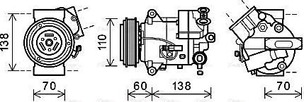 AVA OLAK616 - Compressor, air conditioning car-mod.net
