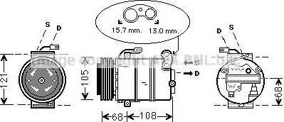 AVA OLK138 - Compressor, air conditioning car-mod.net