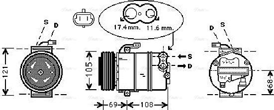 AVA OL K316 - Compressor, air conditioning car-mod.net
